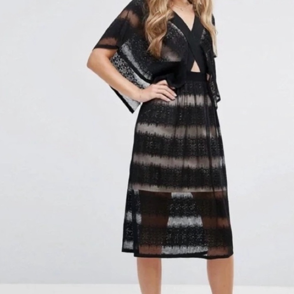 NWT Foxiedox Elegant Black lace Dress size XS